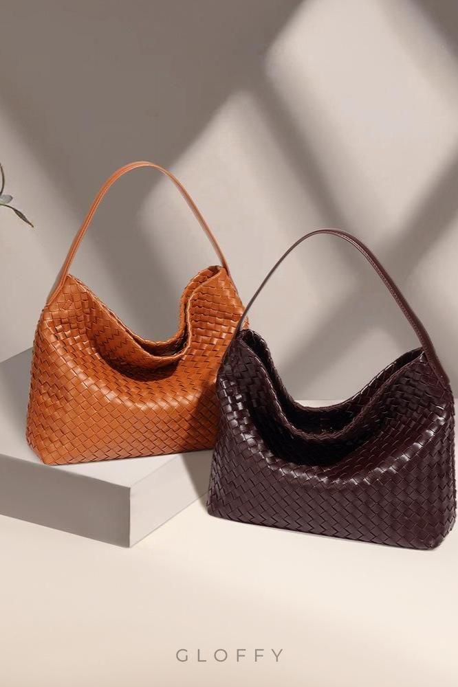 Ardena Örgü Desenli Büyük Omuz Çantası