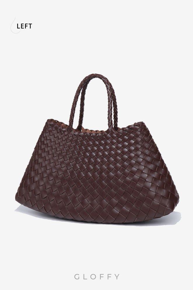Aveline Örgü Detaylı Büyük Hakiki Deri Çanta