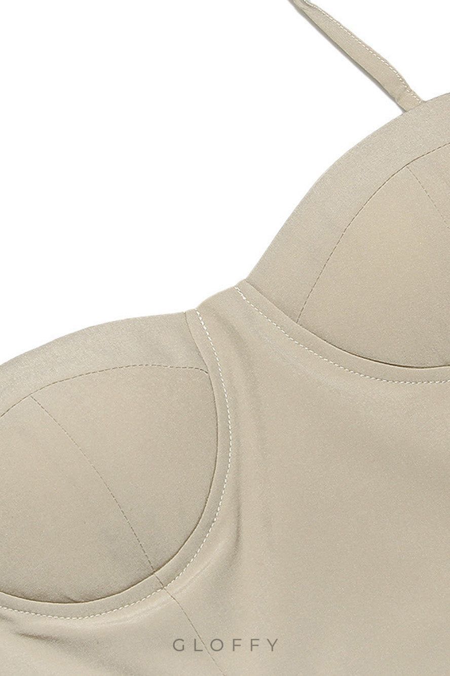 Seksi Askılı Midi Elbise