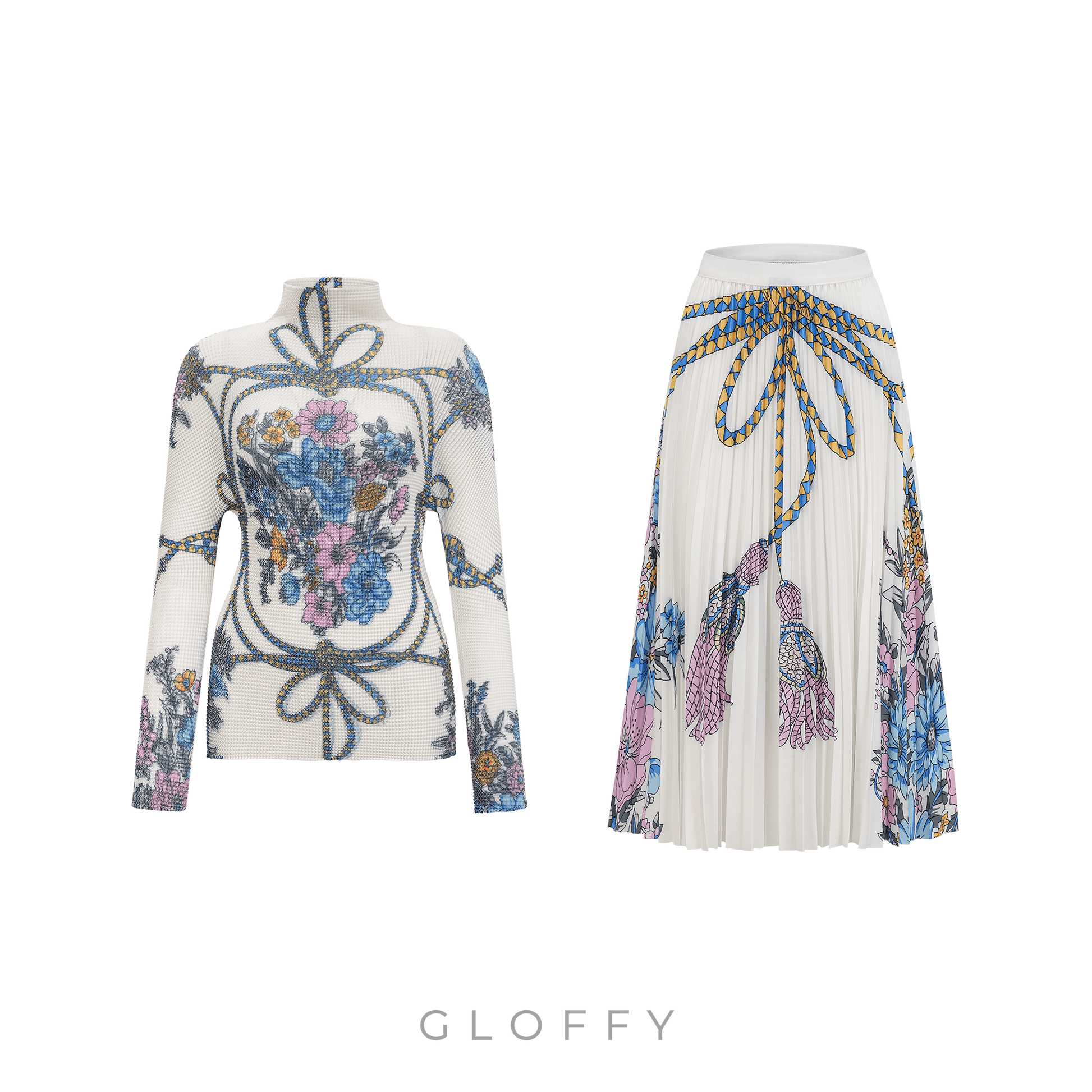 Huguette Örgü Bluz ve Etek Takımı