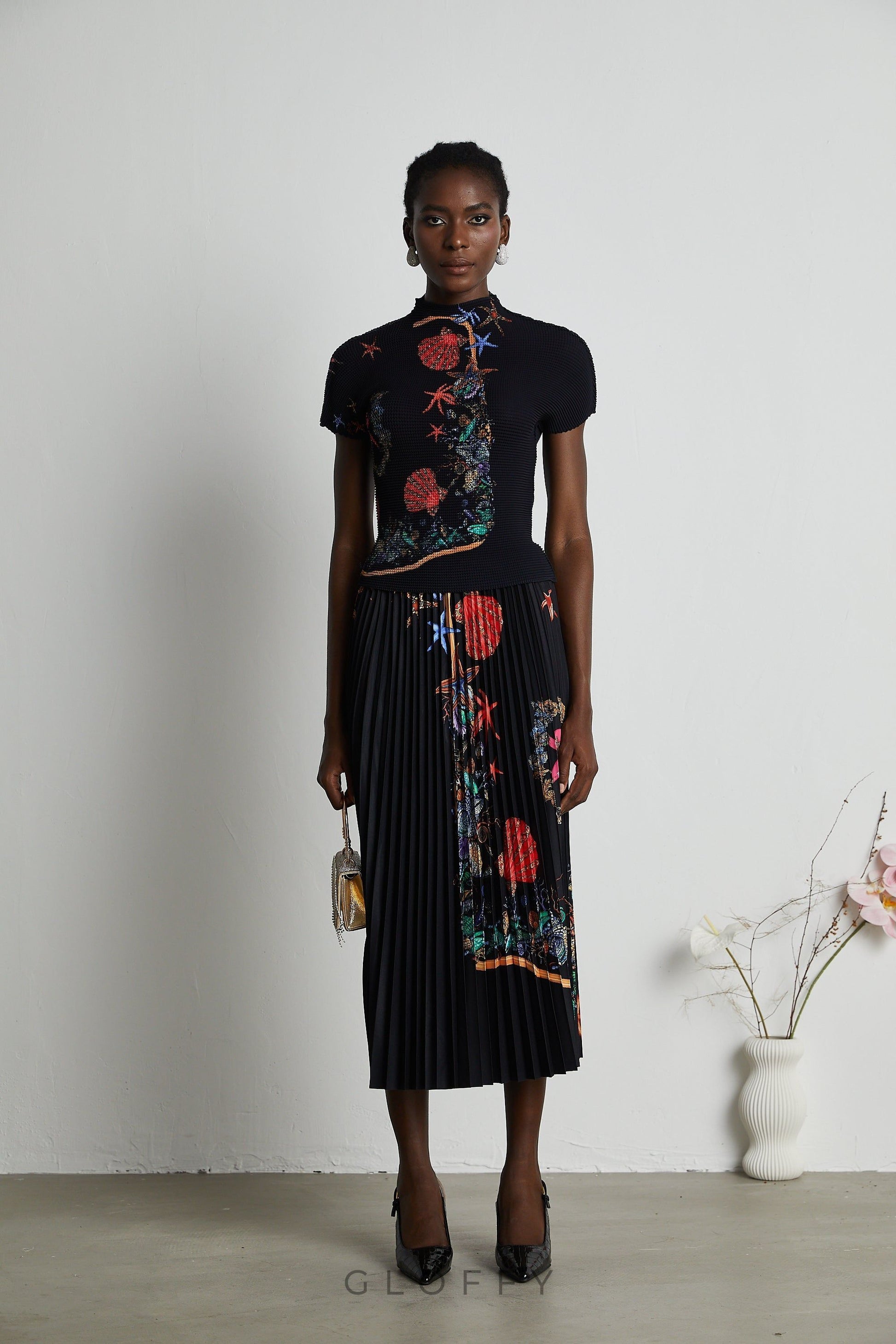 Josiane Örgü Bluz ve Etek Takımı