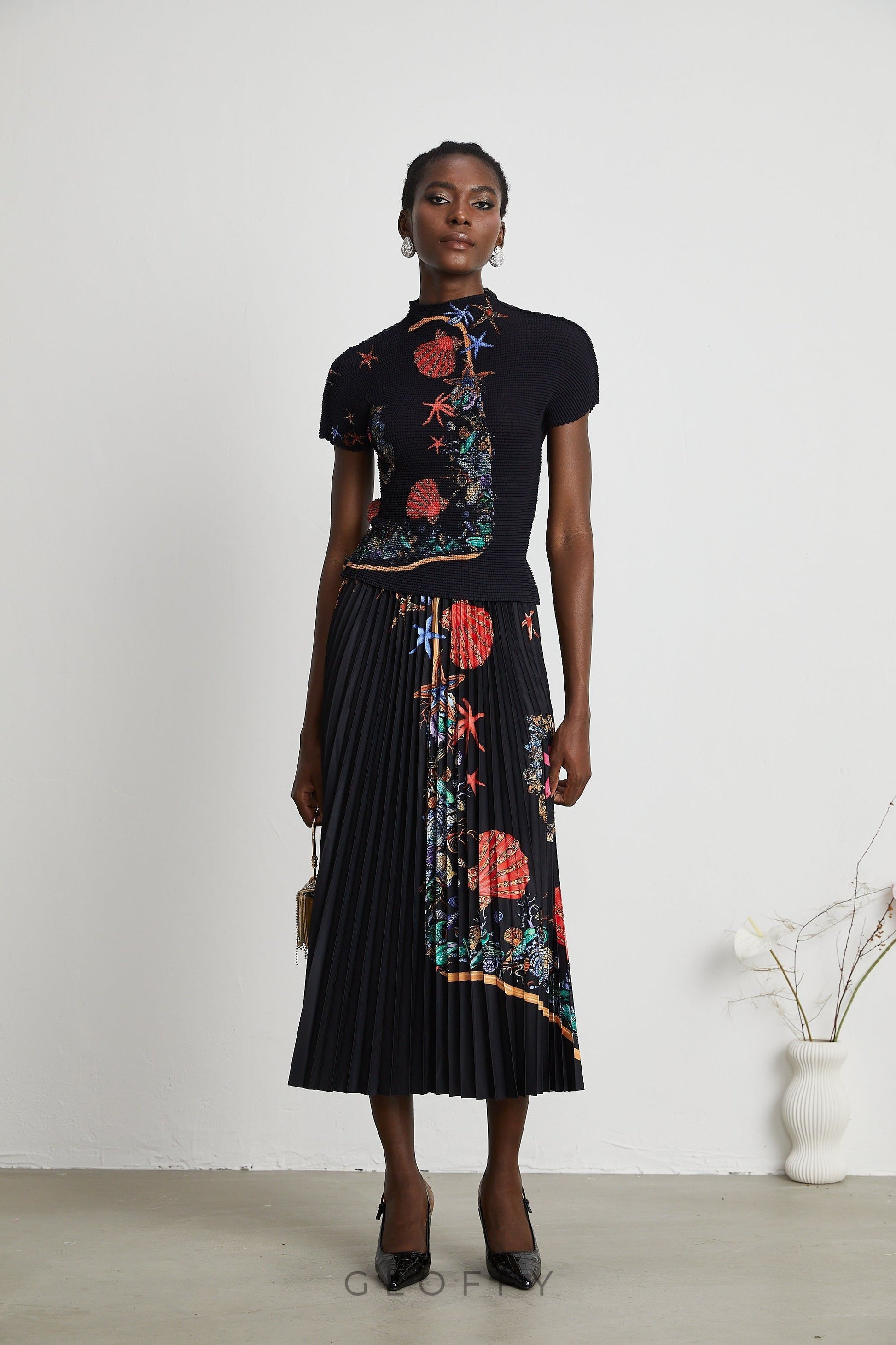 Josiane Örgü Bluz ve Etek Takımı