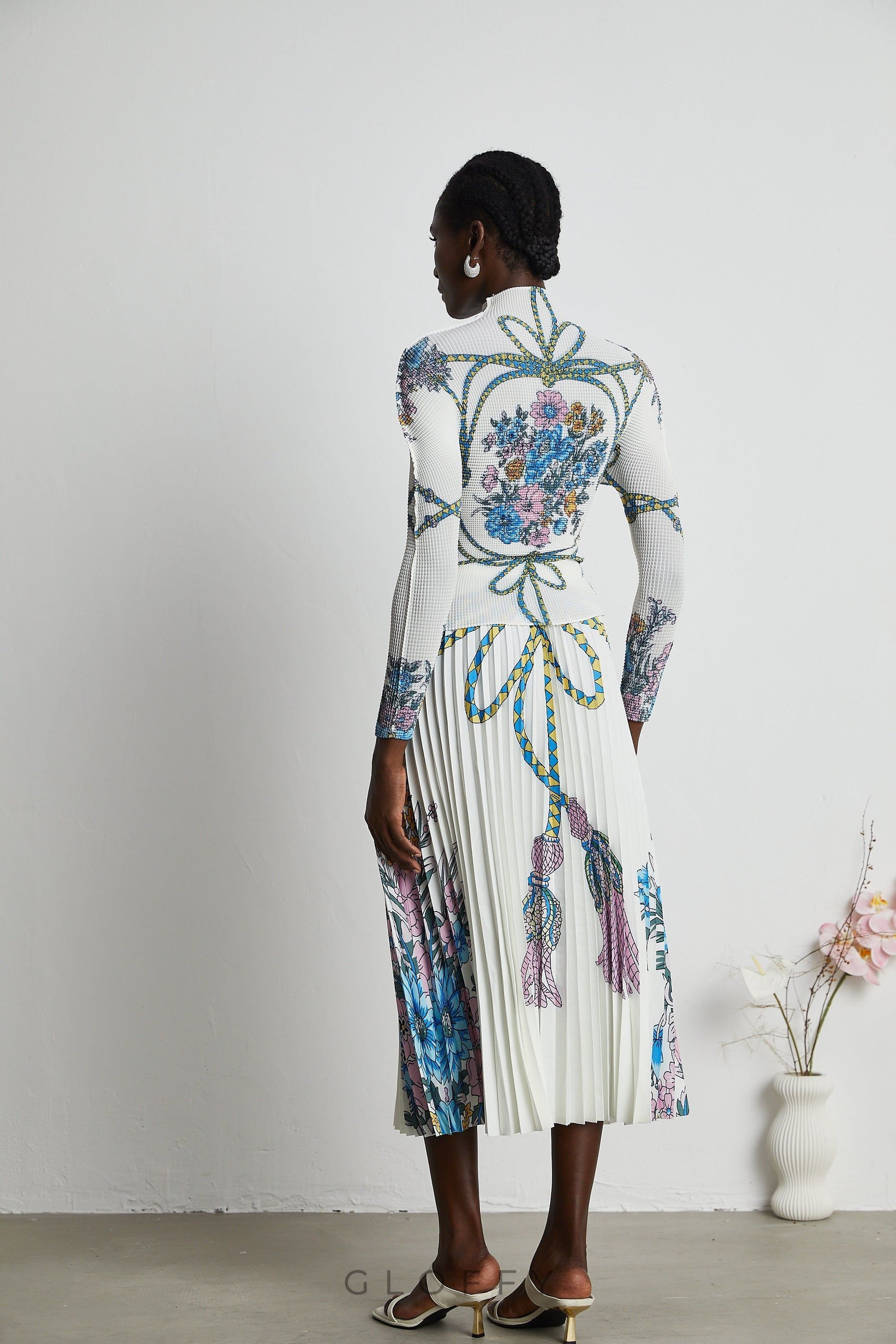 Huguette Örgü Bluz ve Etek Takımı