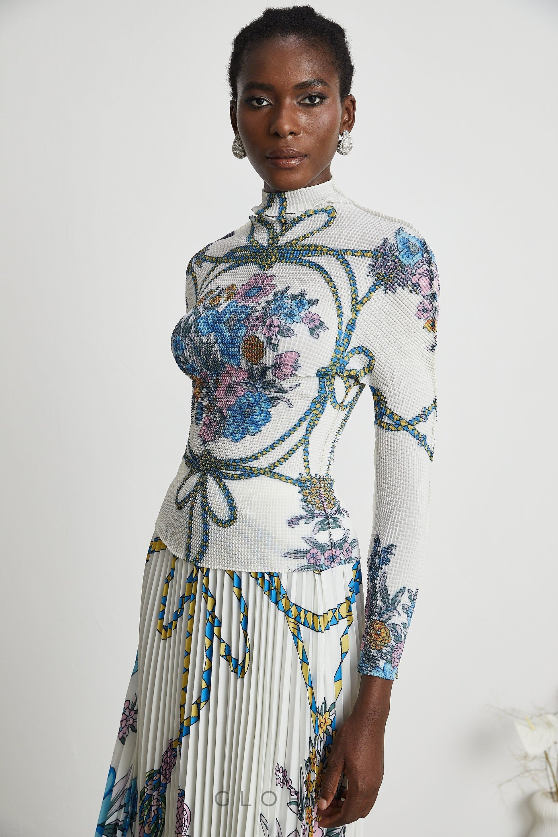 Huguette Örgü Bluz ve Etek Takımı