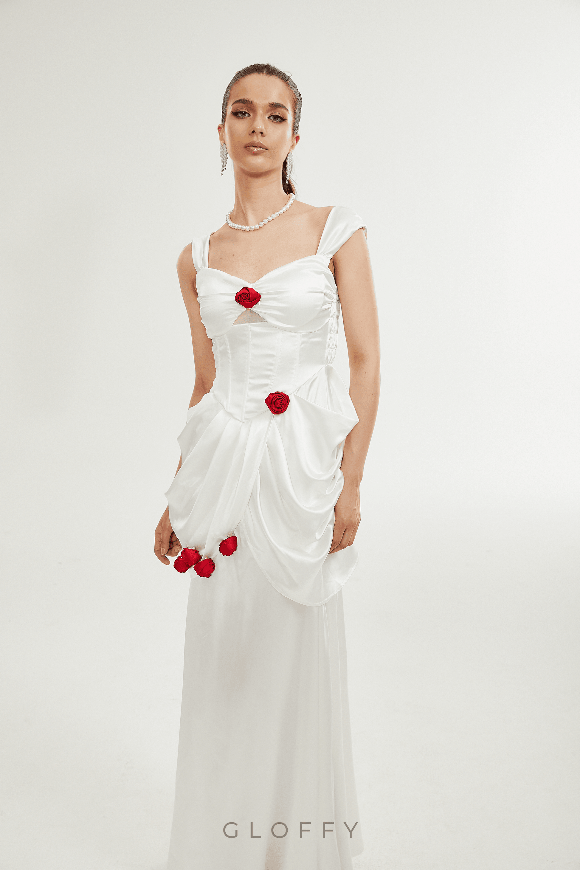 Rosabelle Çiçek Dokulu Maxi Elbise