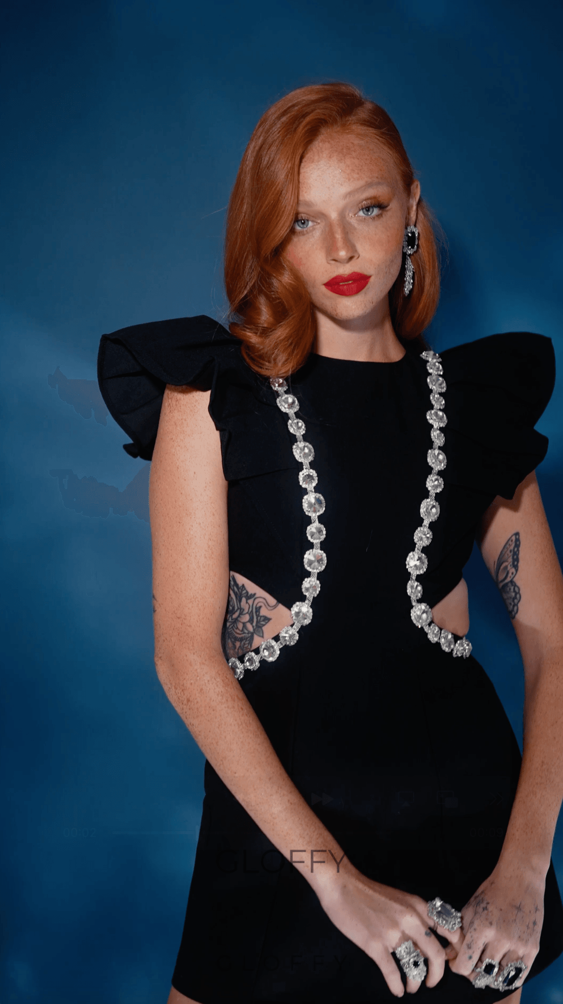 Cressida Black Kristal İşlemeli Mini Elbise