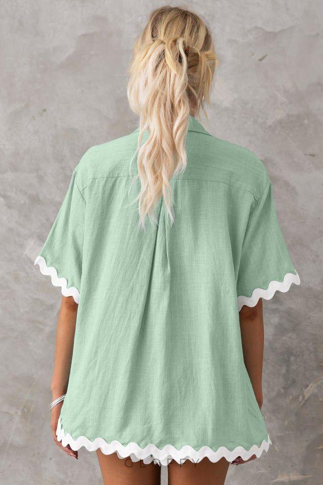 Basit Hırka Dalgalı Dikiş Seti