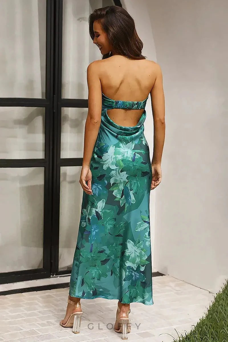 Miya Turkuaz Maxi Elbise