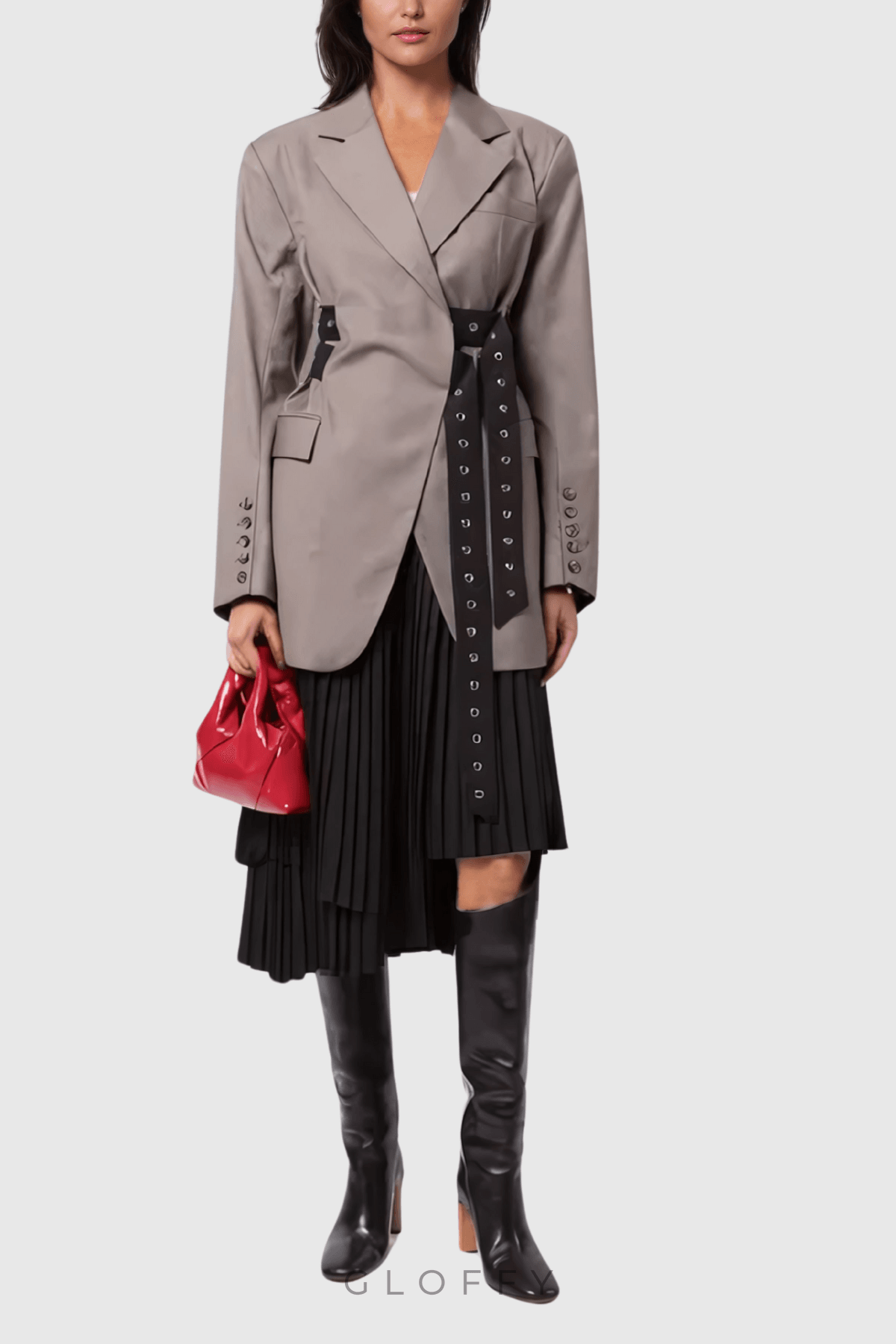 Aibhne Tokalı Yaka Detaylı Blazer Ceket