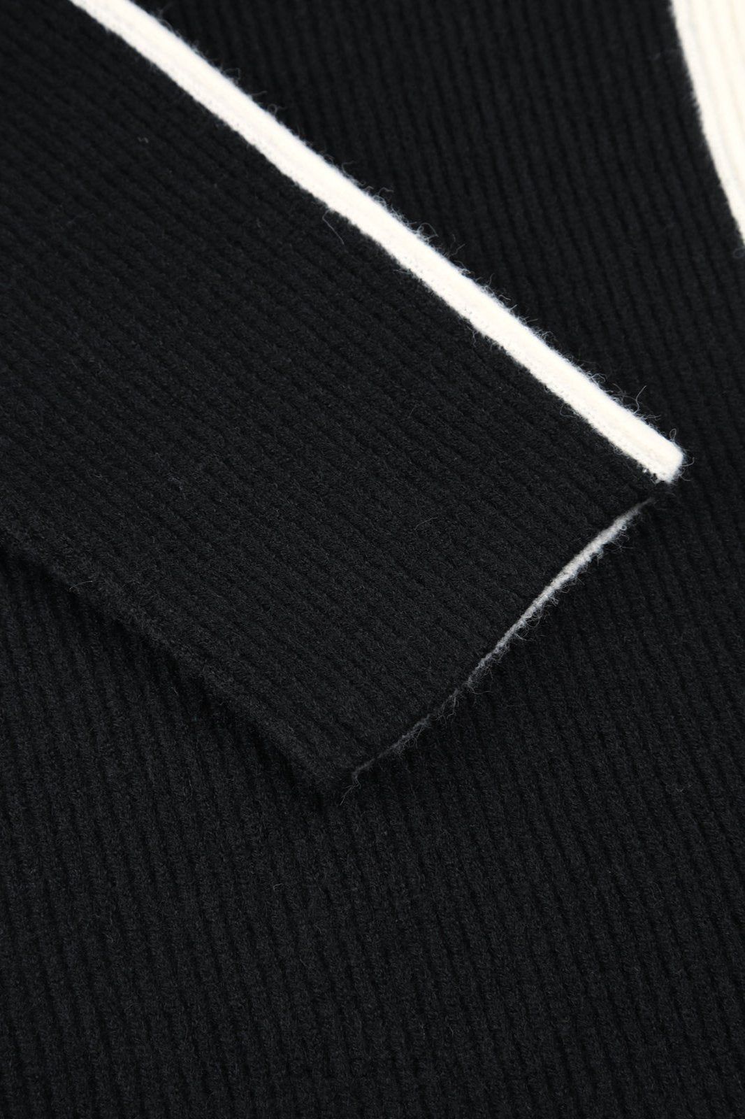 Amara Monokrom Kontrast Bluz ve Etek Takımı