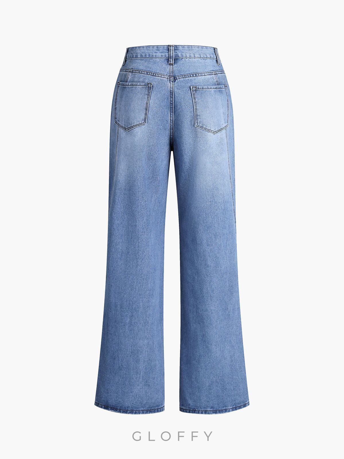 Luciana Vintage Düz Paça Denim Jeans