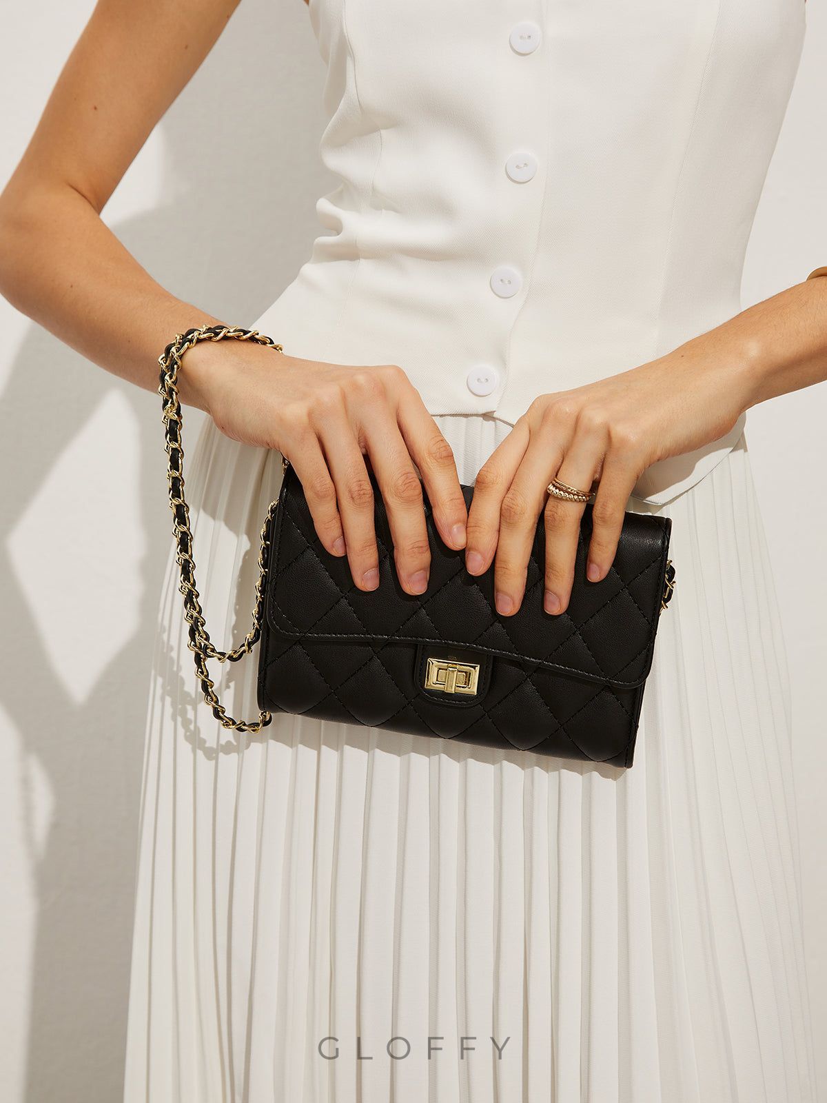 Vintage Kapitone el çantası