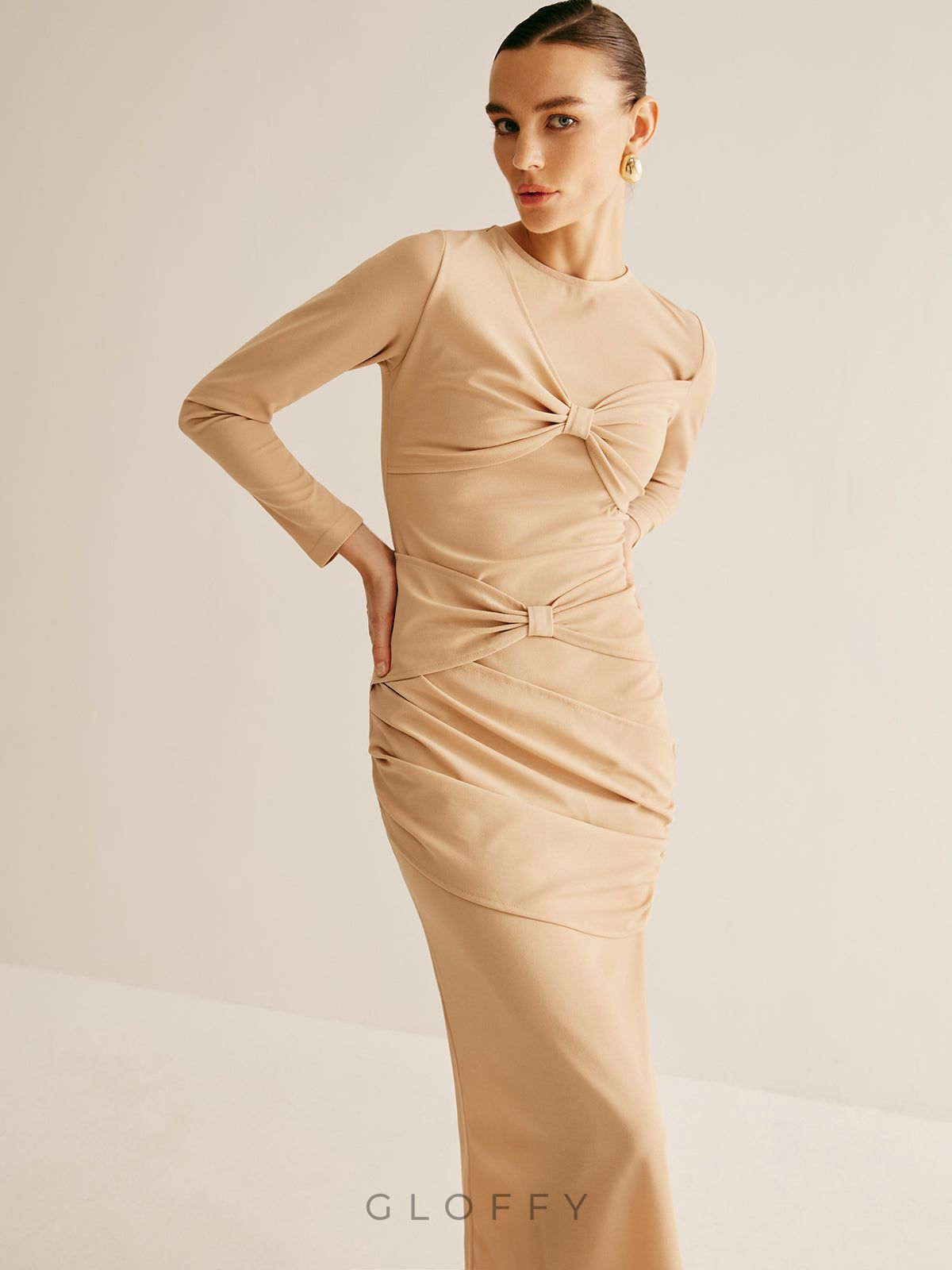 Solenn Drapeli Tokalı Maxi Elbise