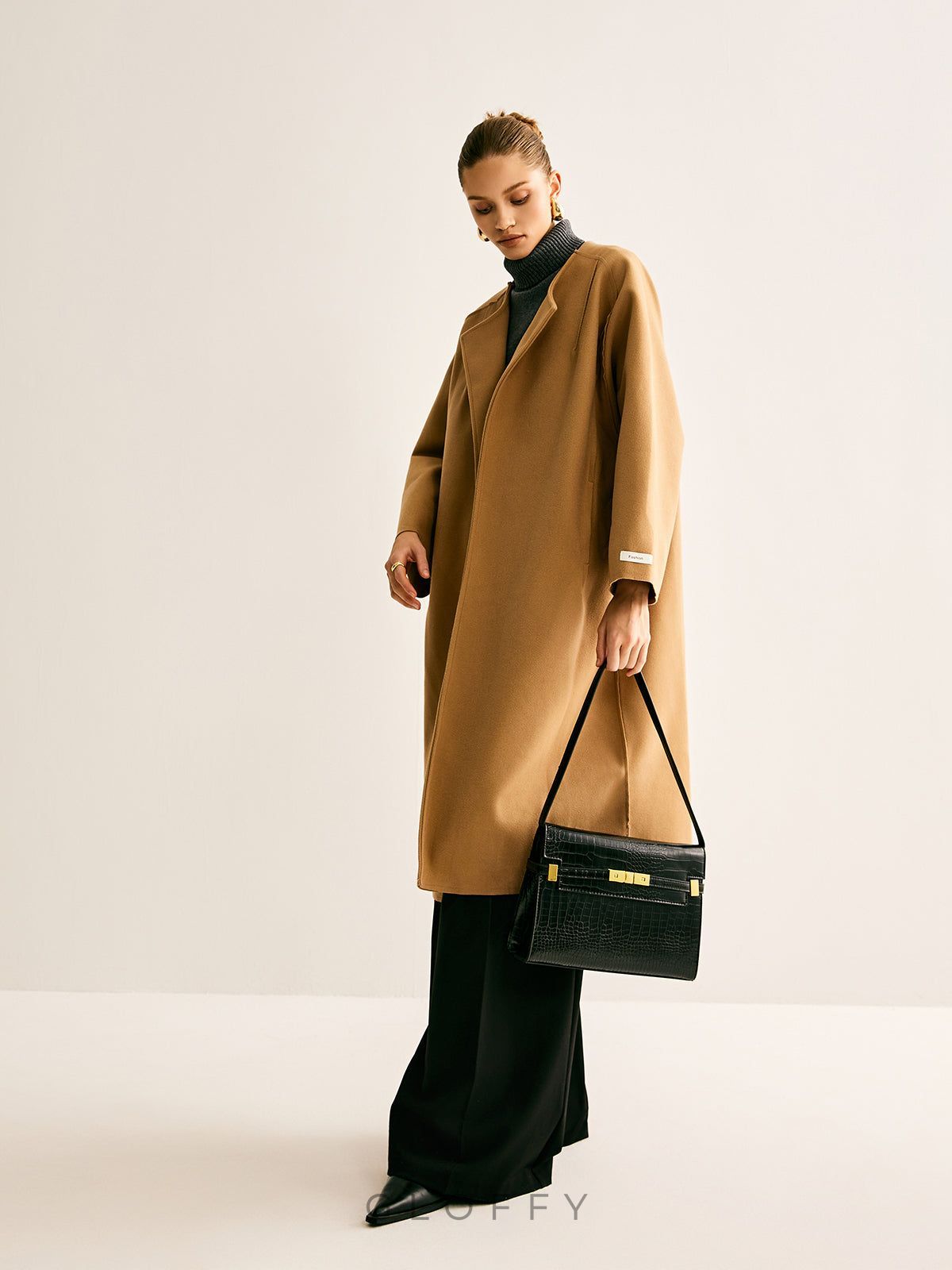 Timsah Kabartmalı Omuz Tofu Çantası