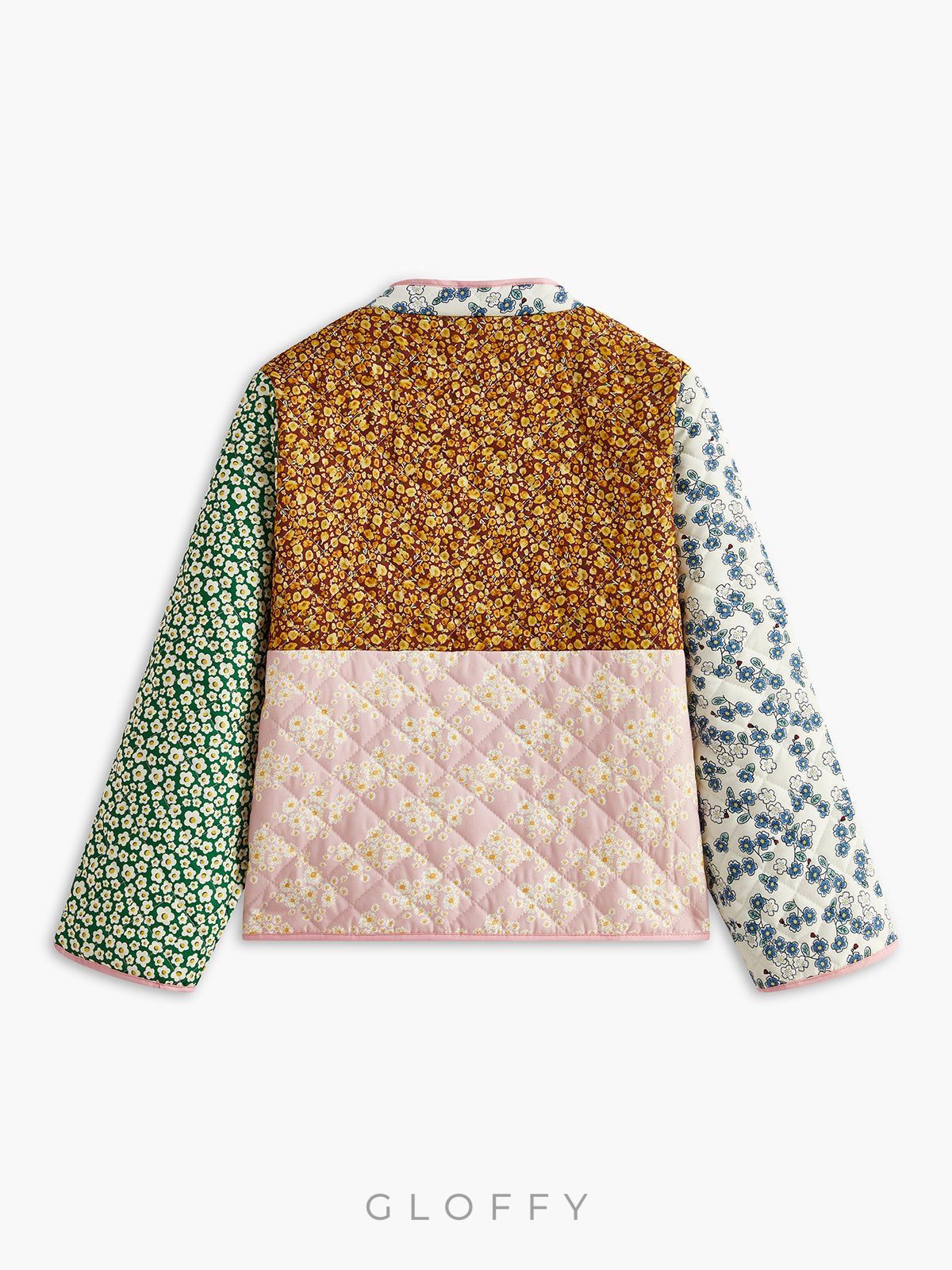 Renkli Baskılı Düğmeli Kış Ceketı