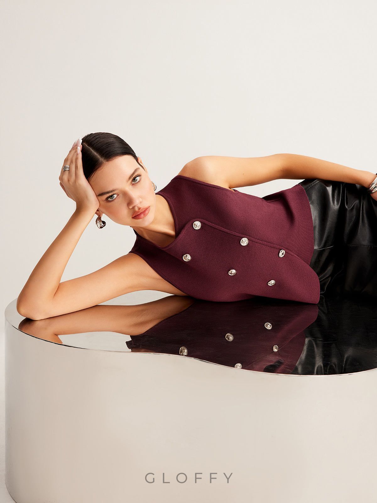 Selina Düğmeli Slim Fit Yelek