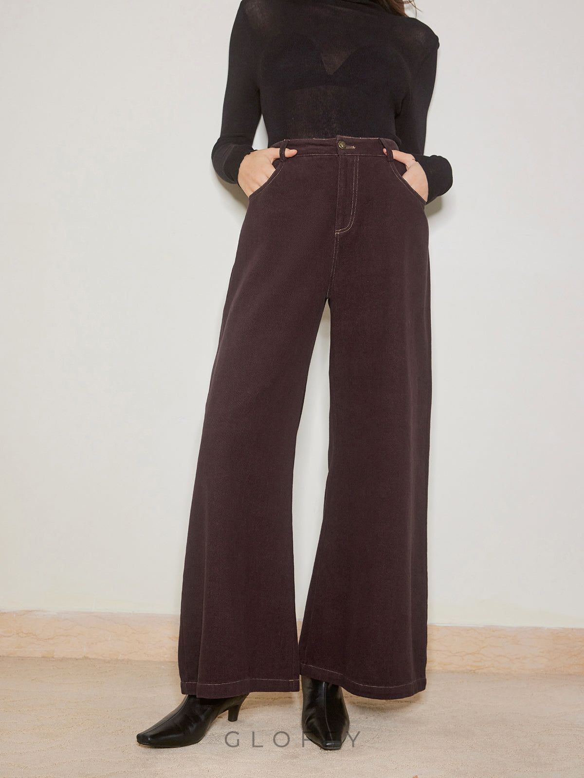 Amara Geniş Paça Denim Jeans