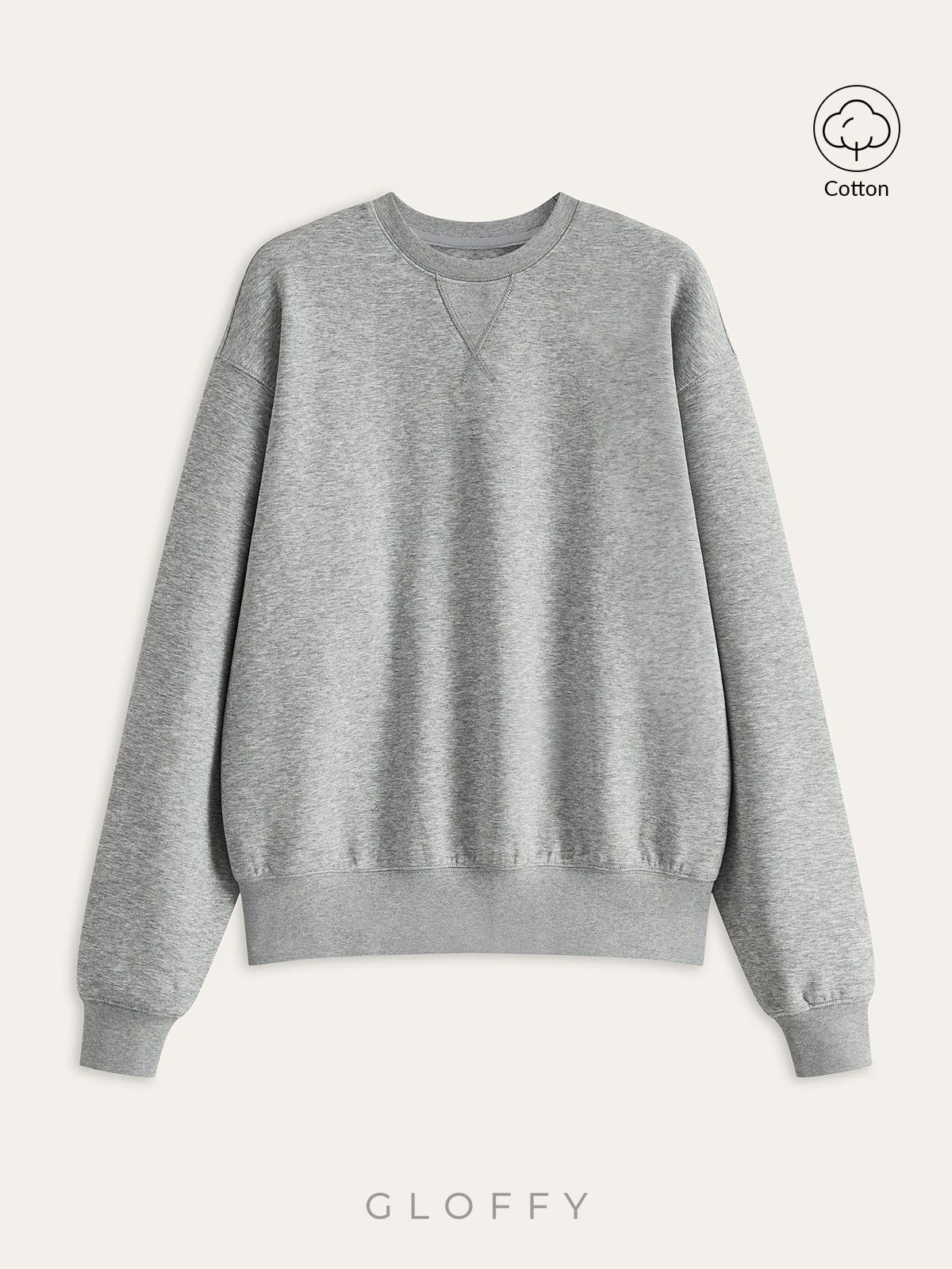 Pamuk Karışımlı Yuvarlak Yaka Sweatshirt