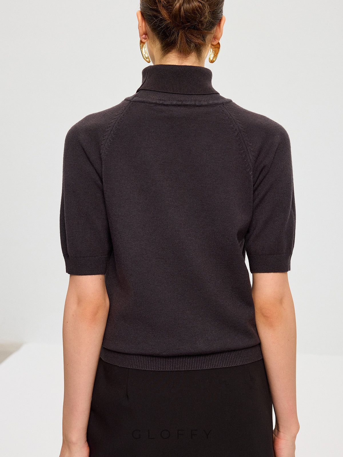 Boğazlı Kısa Kolu Düğüm Detail Yün Kazak