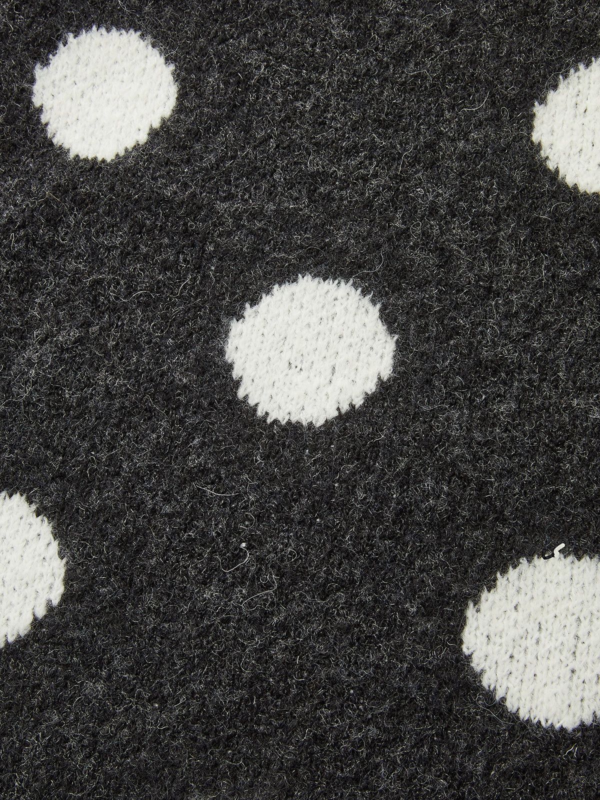 Kırk Yıl Kolu Puantiyeli Yün Karışımı Kazak