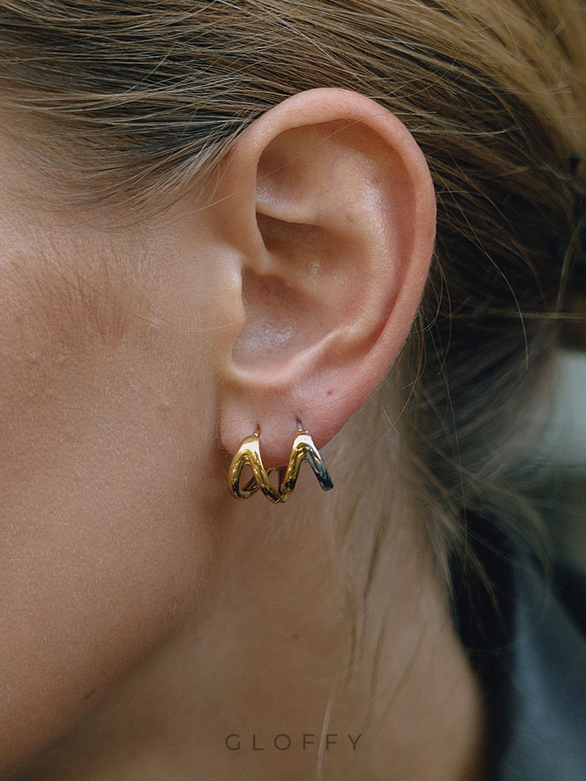 Düzensiz Şekilli Halka Küpeler