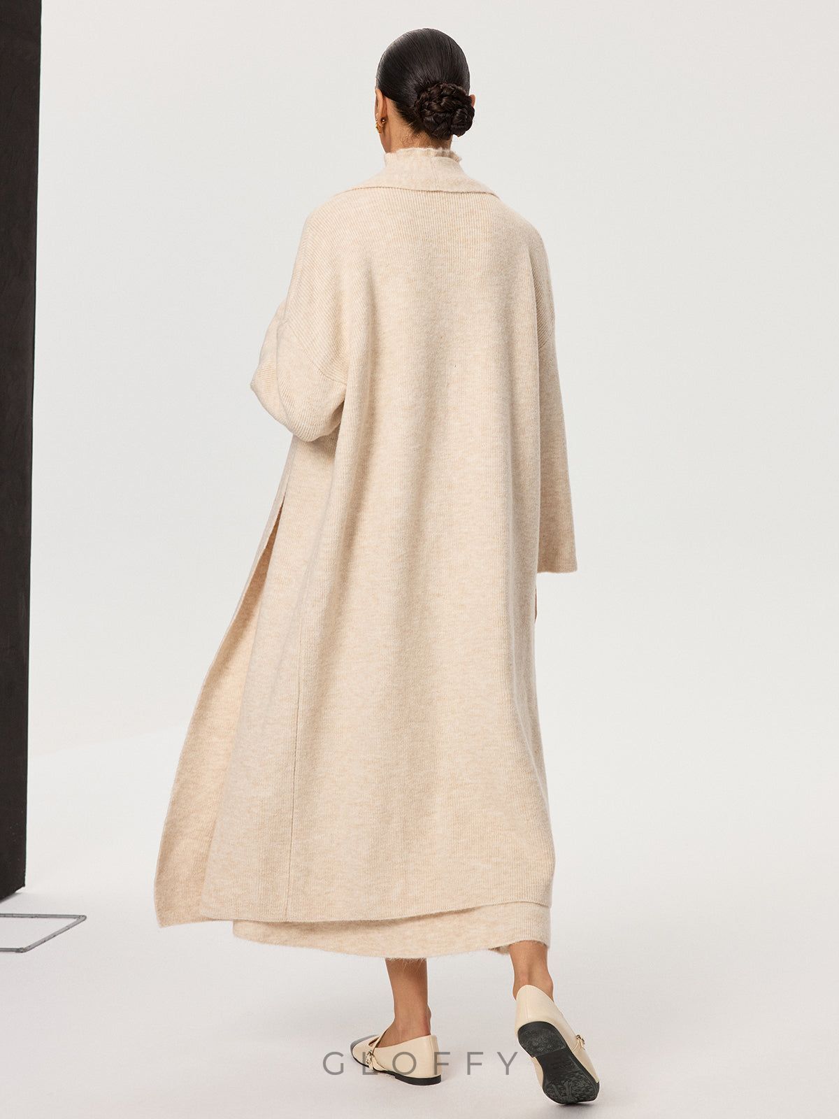 Örgü Yelek ve Balıkçı Yaka Yeleksiz Elbise İki Parçalı Takım