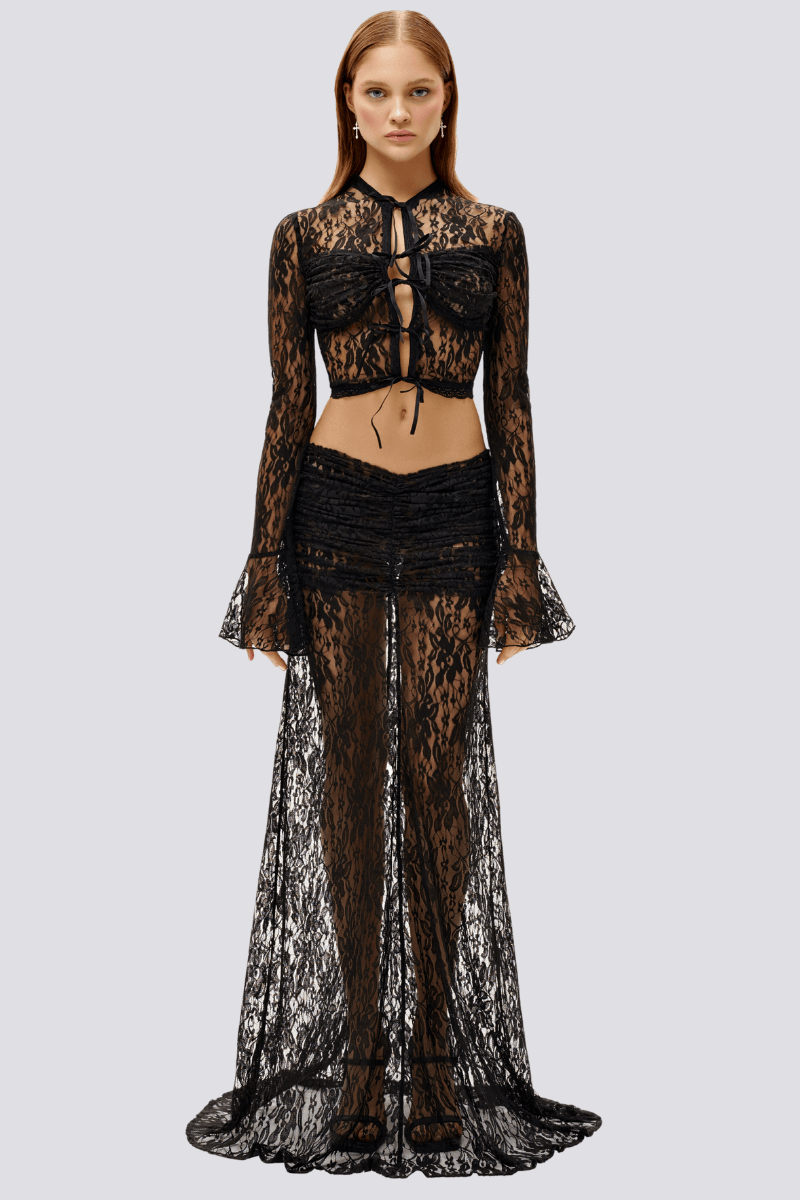 Calixte Dantelli Takım Maxi Elbise