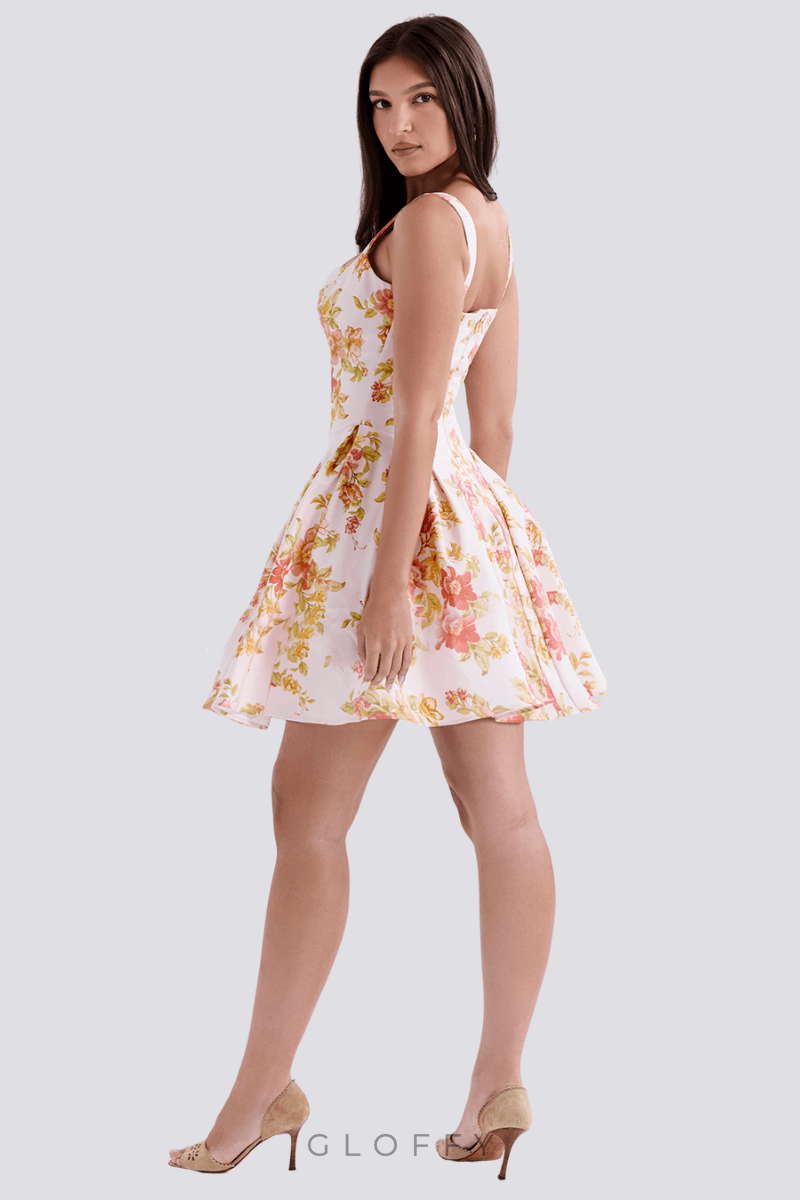 Cynthia Desenli Mini Elbise