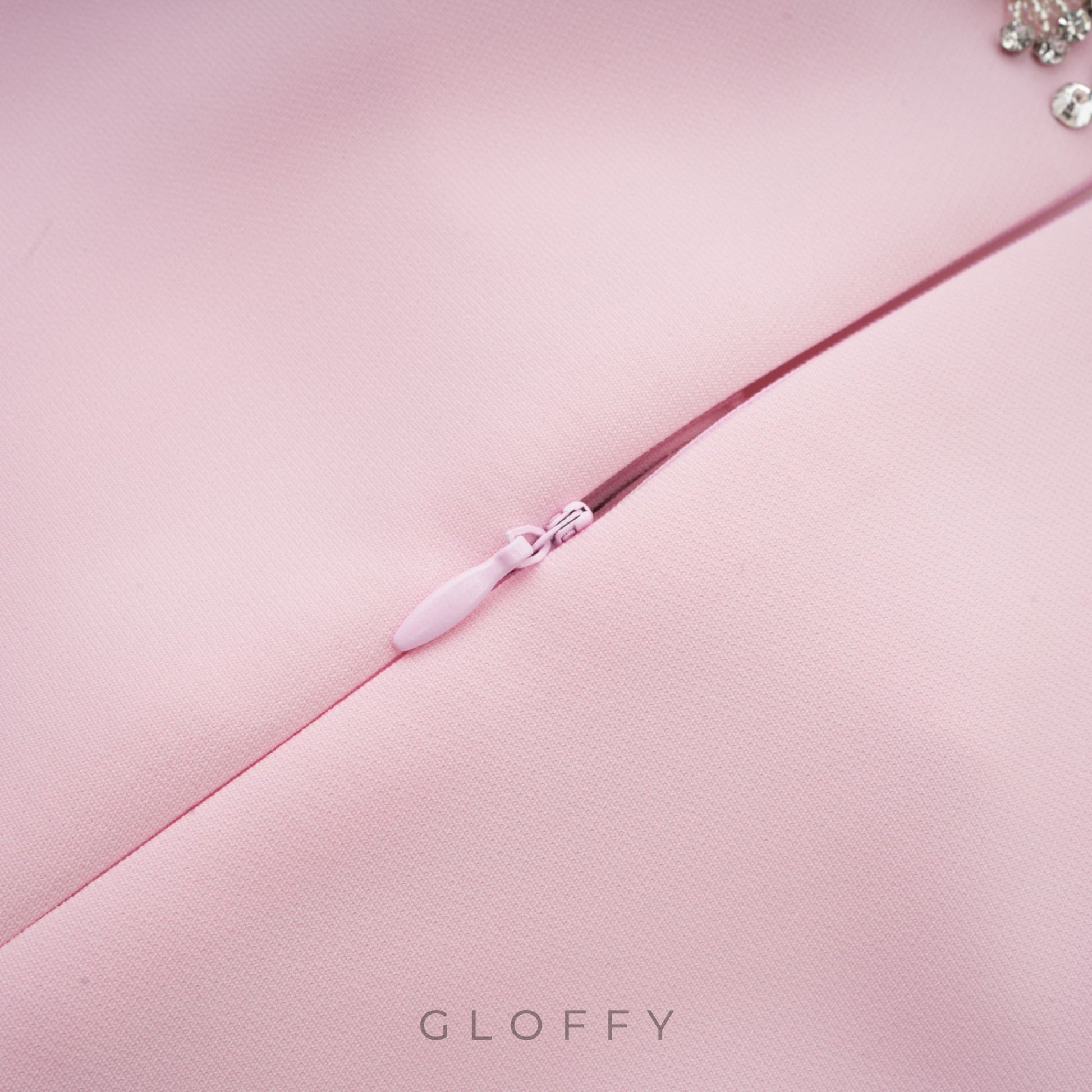 Zoe Fiyonklu Kristal İşlemeli Midi Elbise