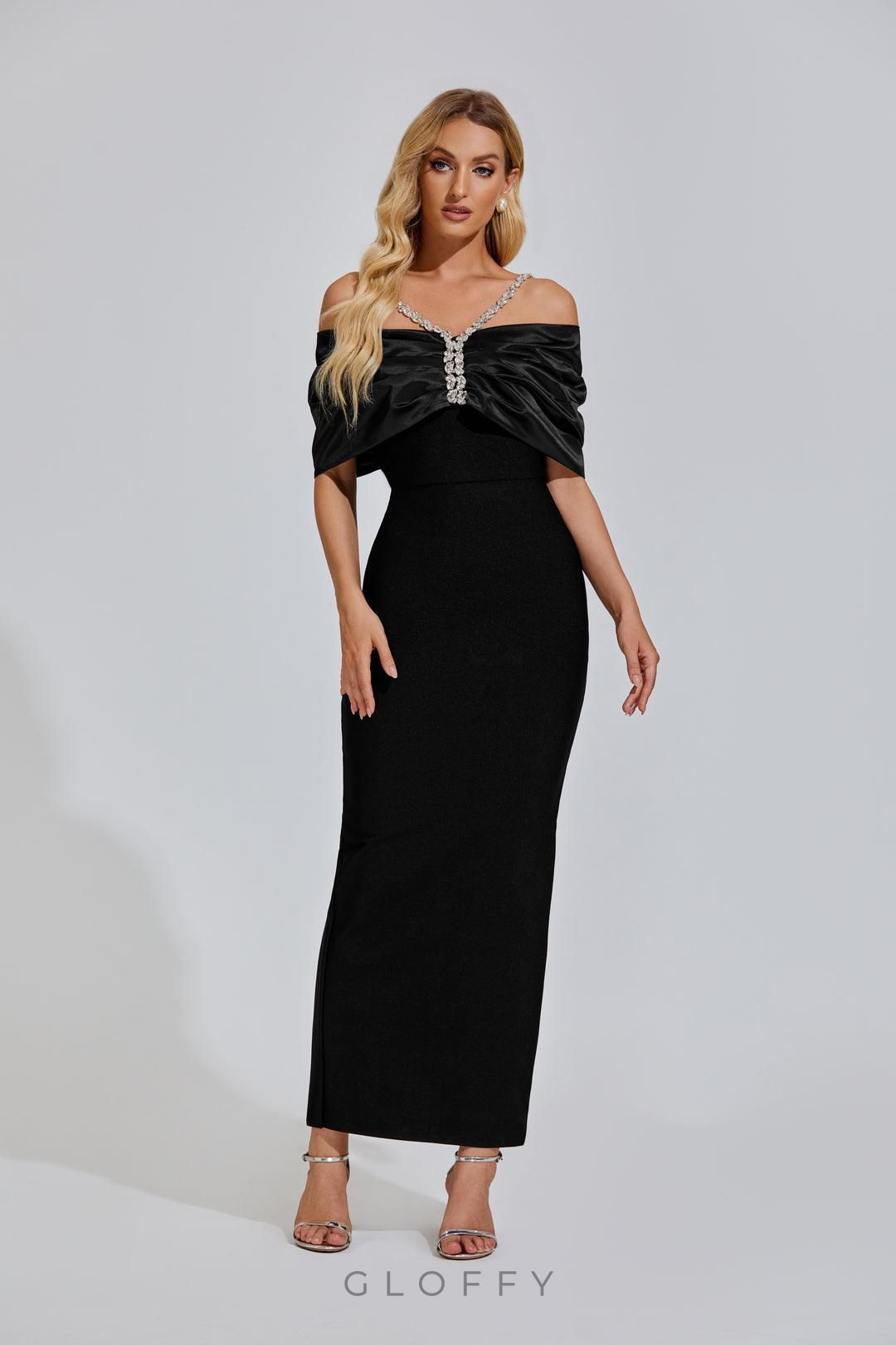 Odessa Kristal İşlemeli Maxi Elbise