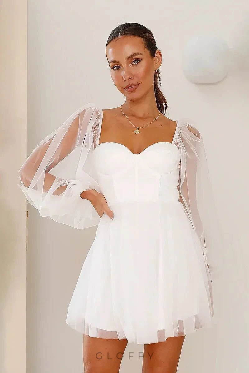 Olivia Mini Elbise - Beyaz