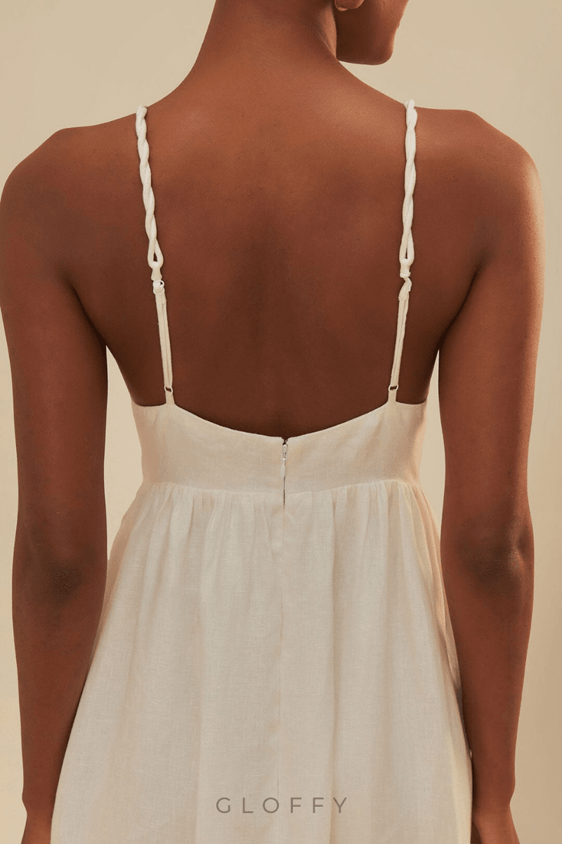 Laura Spagetti Hindistan Cevizi Ağacı Uzun Elbise