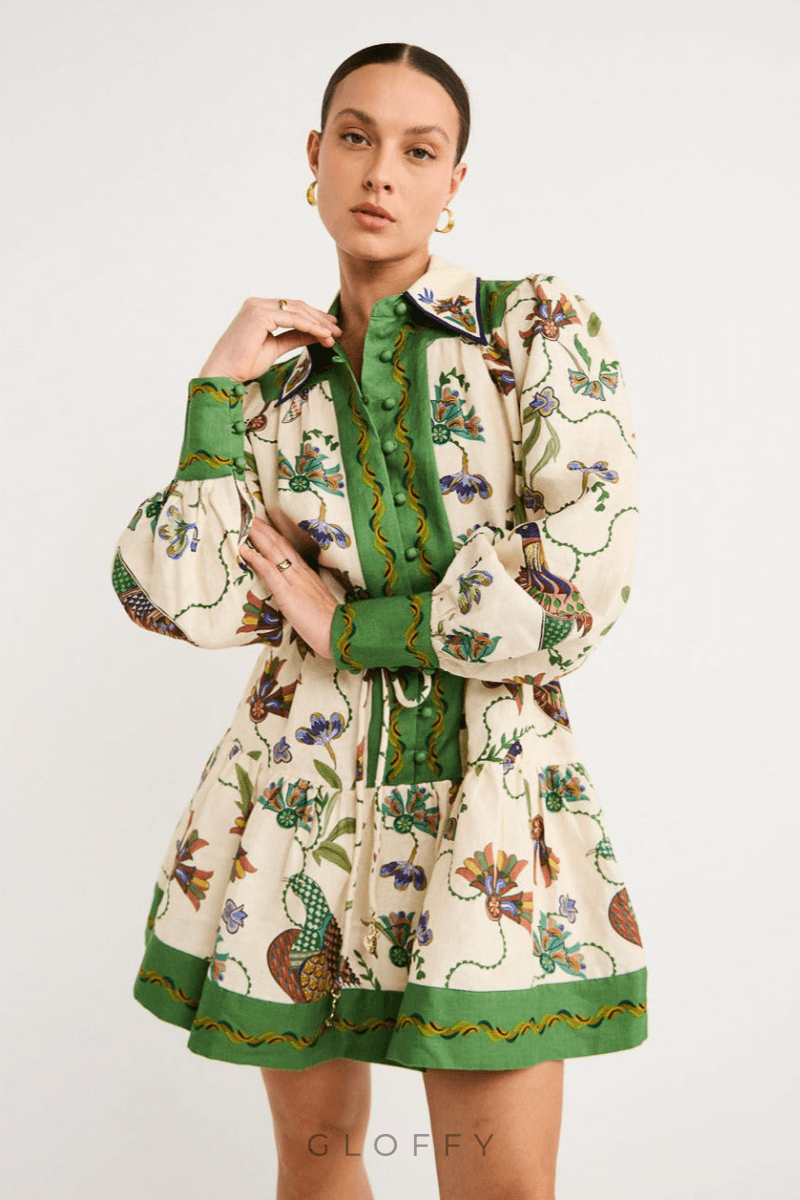 Mauricette Balon Kol Mini Elbise