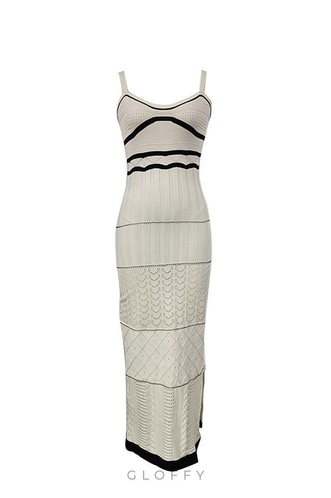 Esther Knit Yırtmaçlı Maxi Elbise