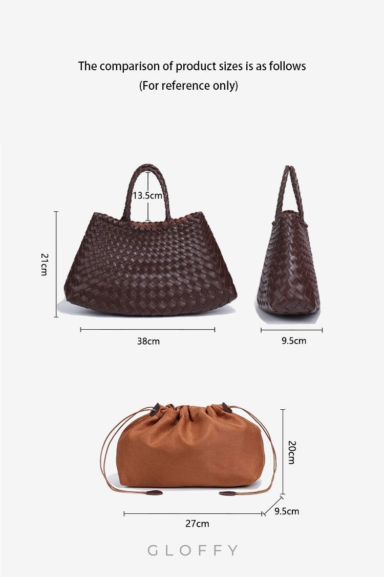 Aveline Örgü Detaylı Büyük Hakiki Deri Çanta