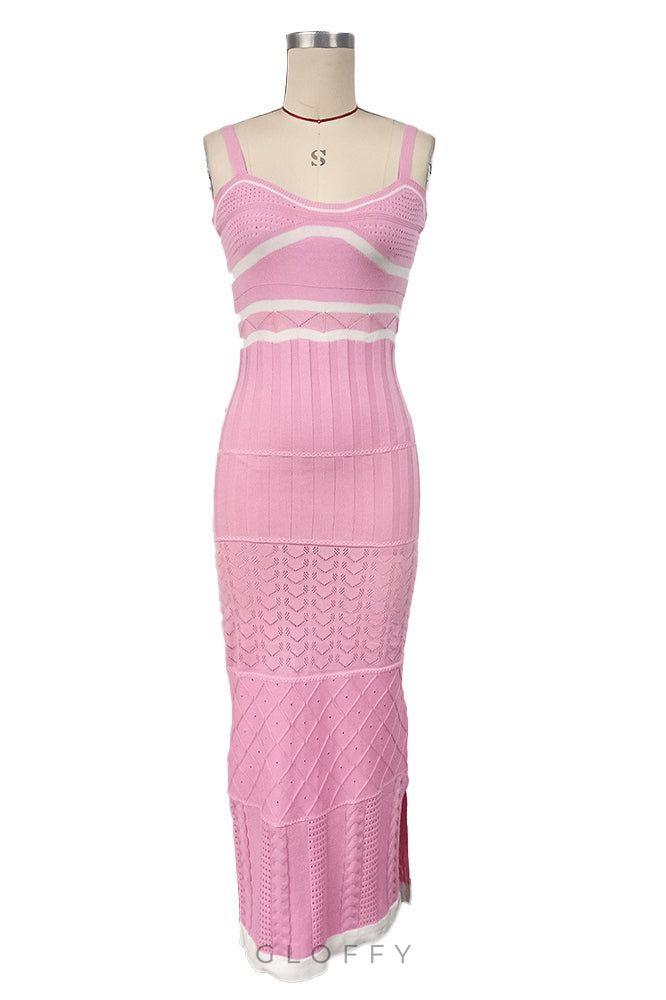 Esther Knit Yırtmaçlı Maxi Elbise