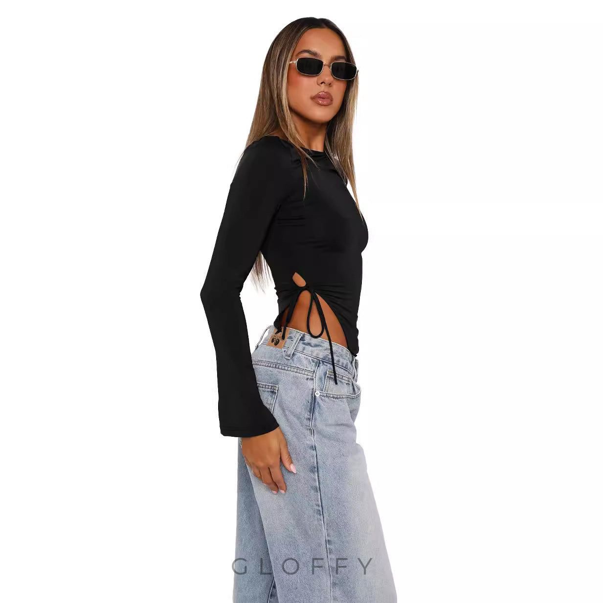 Elyssa Yan Büzgü Detaylı Bluz