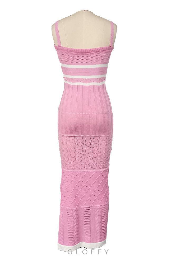 Esther Knit Yırtmaçlı Maxi Elbise