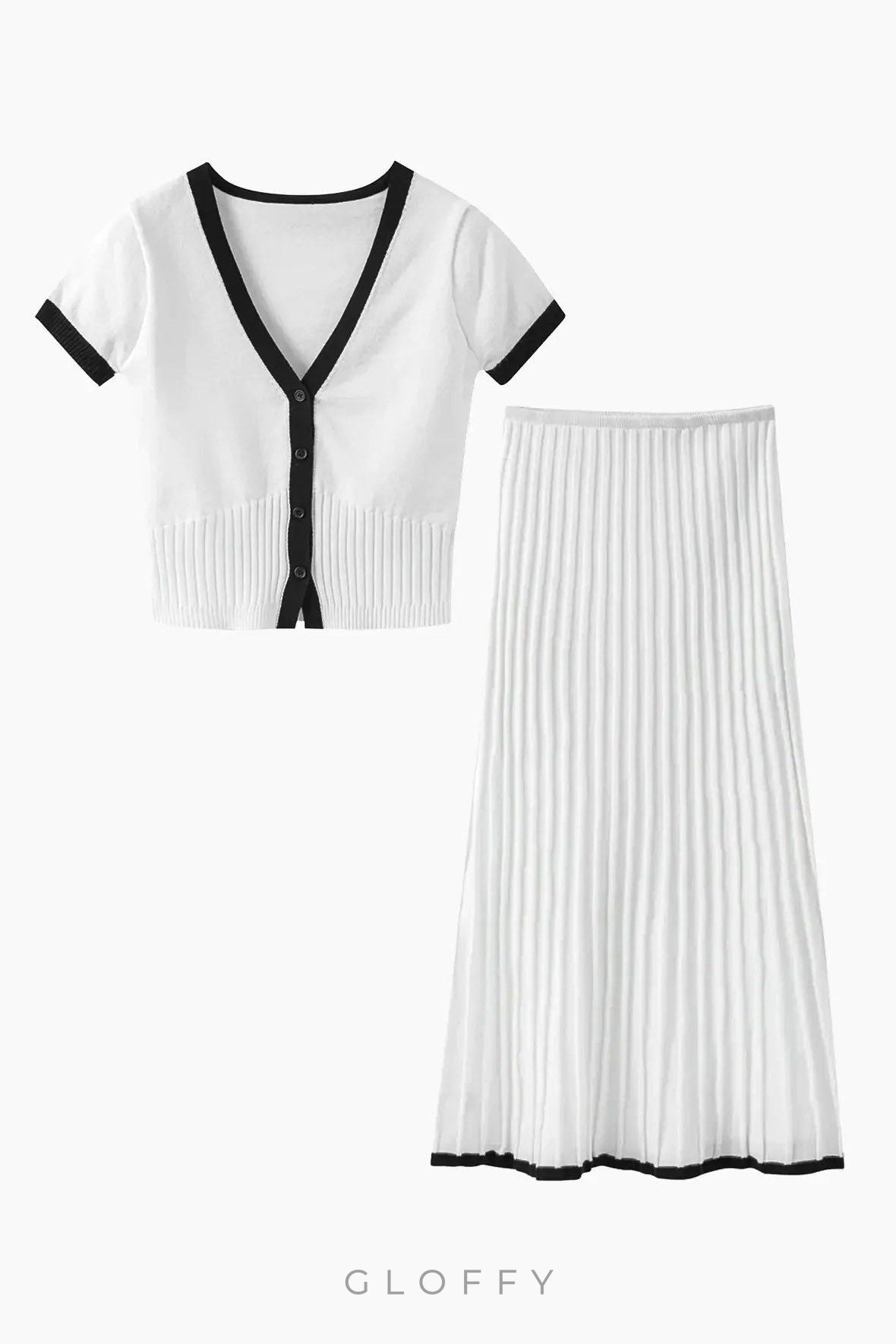 Ribbed Perfection Casual Chic Takımı