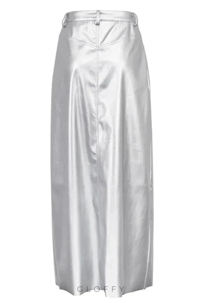 Celestia Yüksek Bel Maxi Etek