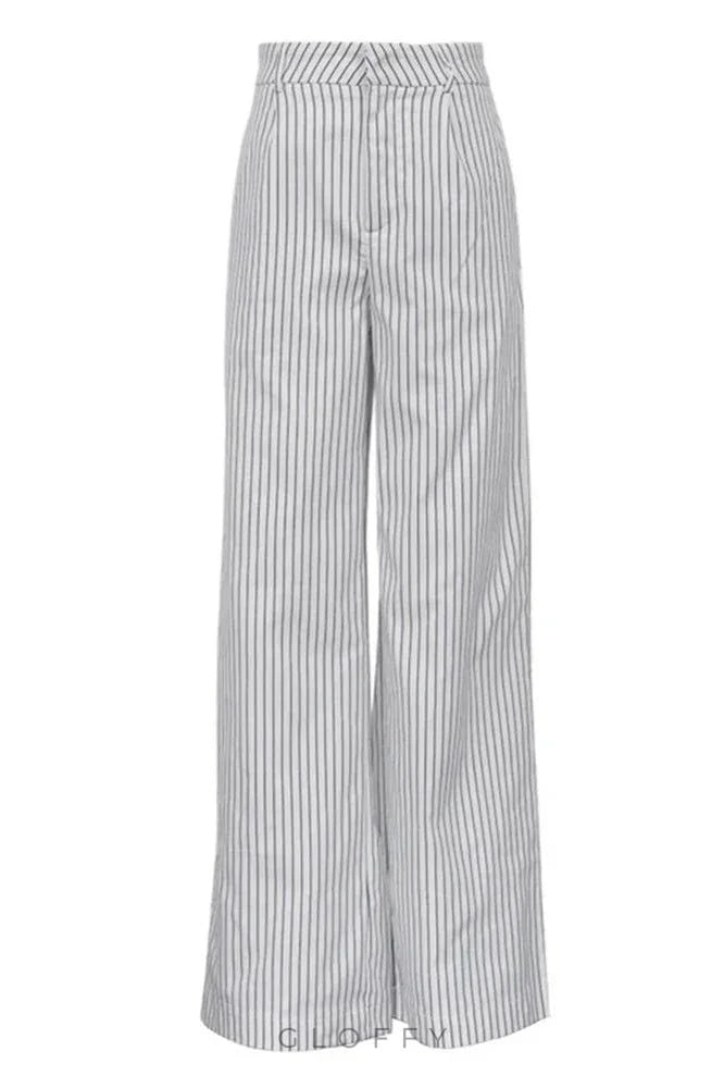 Layla Çizgili Geniş Paça Pantolon