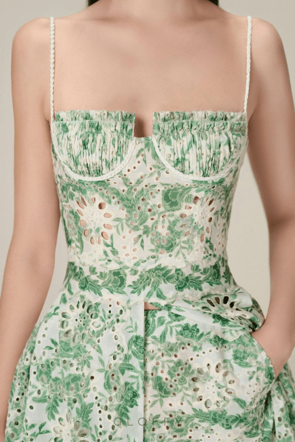 Ursule Spaghetti Çiçekli Etek Takımı