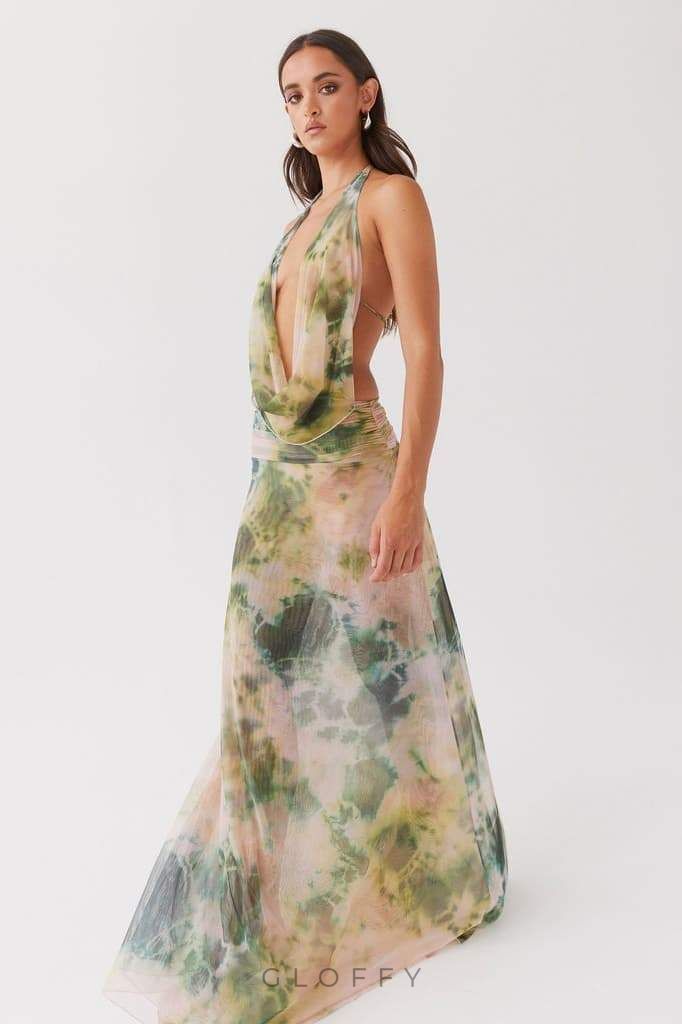 Antonia Halter Yaka Maxi Elbise