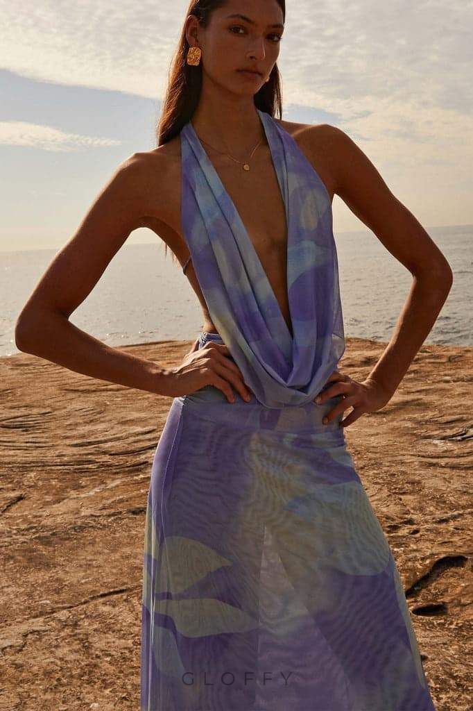 Antonia Halter Yaka Maxi Elbise