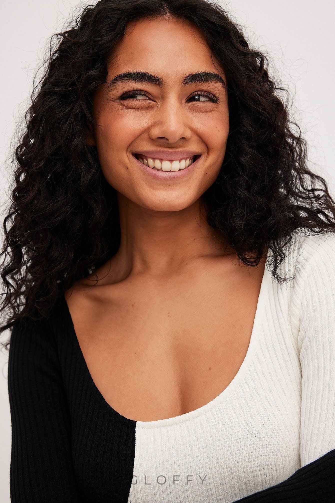 Belen Kontrast Örgü Midi Elbise