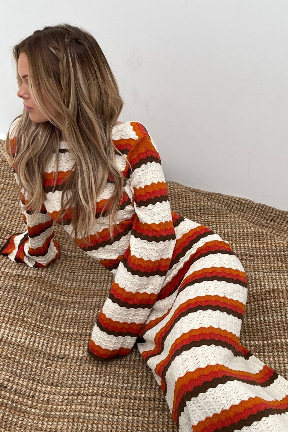 Calista Weaved Örgü Maxi Elbise