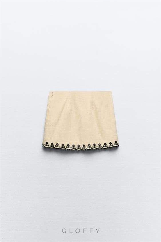 Cornelia İşlemeli Çiçekli Etek Takımı