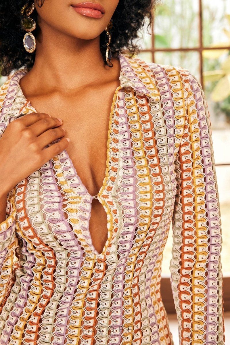 Lirya Tığ İşi Uzun Elbise