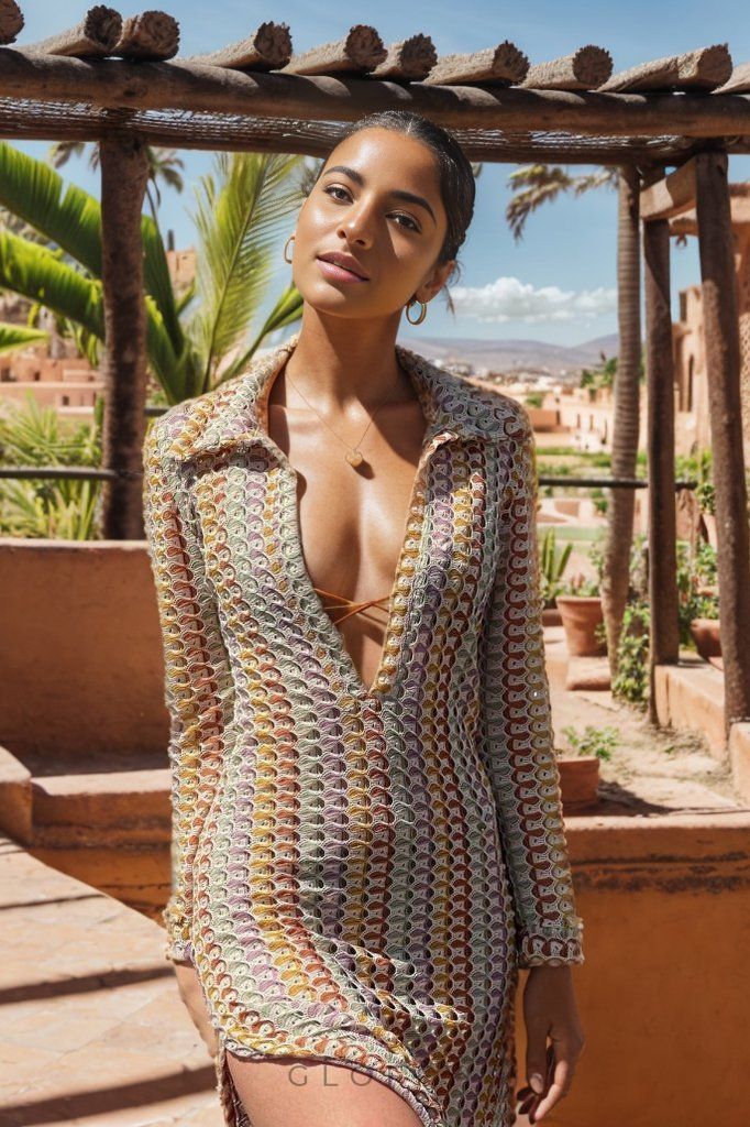 Lirya Tığ İşi Uzun Elbise