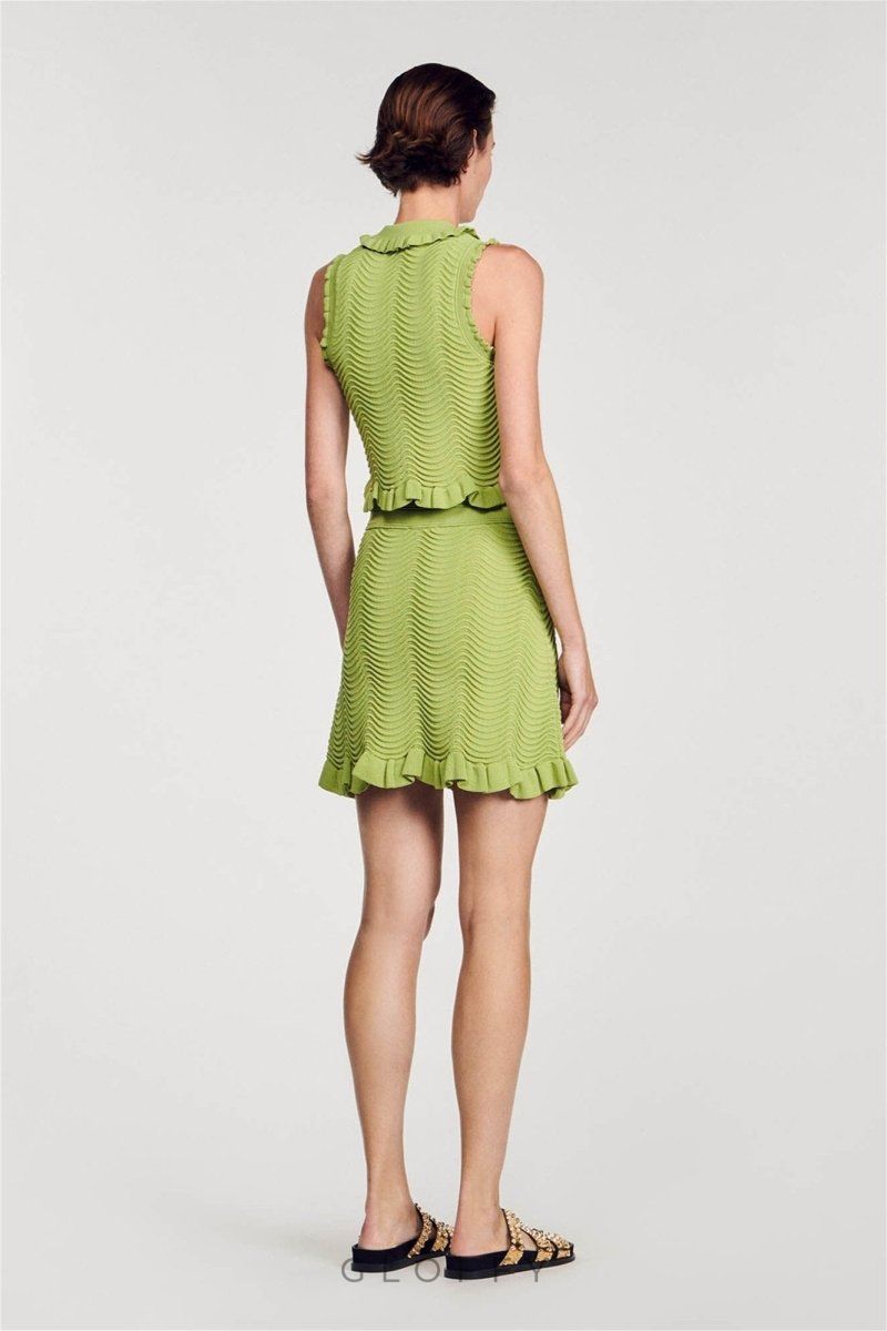 Elvira Ruffle Örme Etek Takımı